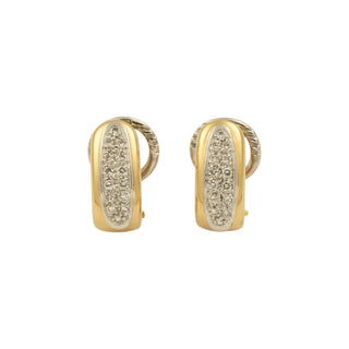 Brillantohrstecker aus 750 Gelb- und Weißgold, nachhaltiger second hand Schmuck perfekt aufgearbeitet