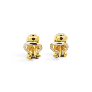 Brillantohrstecker aus 750 Gelb- und Weißgold, nachhaltiger second hand Schmuck perfekt aufgearbeitet