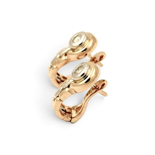 Brillantohrstecker aus 585 Gelb- und Weißgold, nachhaltiger second-hand Schmuck perfekt aufgearbeitet