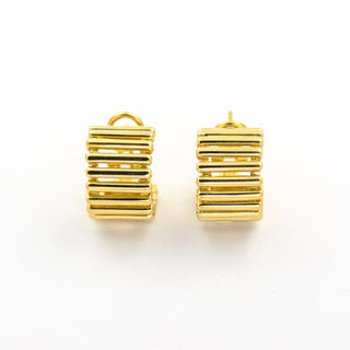 Ohrstecker mit Clipmechanik aus 750 Gelbgold, nachhaltiger second hand Schmuck perfekt aufgearbeitet