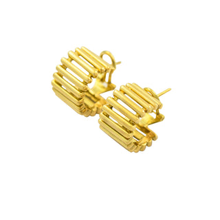 Ohrstecker mit Clipmechanik aus 750 Gelbgold, nachhaltiger second hand Schmuck perfekt aufgearbeitet