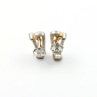 Brillantohrstecker aus 950 Platin/Gold, nachhaltiger second hand Schmuck perfekt aufgearbeitet