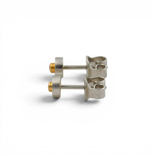 Brillantohrstecker aus 950 Platin/Gold, nachhaltiger second hand Schmuck perfekt aufgearbeitet