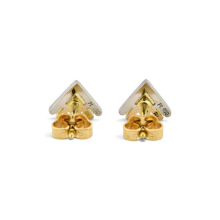 Brillantohrstecker aus 950 Platin/Gelbgold, nachhaltiger second hand Schmuck perfekt aufgearbeitet