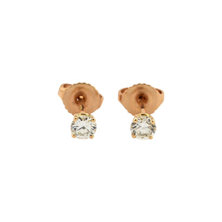 Brillantohrstecker aus 750 Rotgold, nachhaltiger second-hand Schmuck perfekt aufgearbeitet