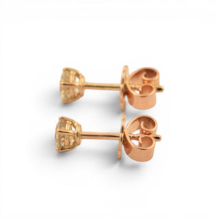 Brillantohrstecker aus 750 Rotgold, nachhaltiger second-hand Schmuck perfekt aufgearbeitet