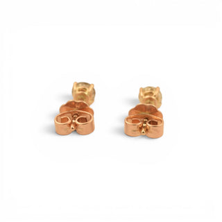 Brillantohrstecker aus 750 Rotgold, nachhaltiger second-hand Schmuck perfekt aufgearbeitet