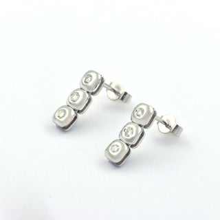 Brillantohrstecker aus 750 Weißgold, nachhaltiger second hand Schmuck perfekt aufgearbeitet