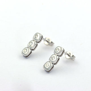 Brillantohrstecker aus 750 Weißgold, nachhaltiger second hand Schmuck perfekt aufgearbeitet