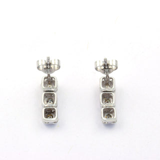 Brillantohrstecker aus 750 Weißgold, nachhaltiger second hand Schmuck perfekt aufgearbeitet