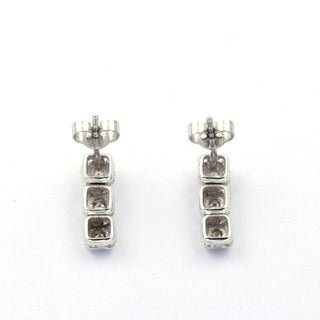 Brillantohrstecker aus 750 Weißgold, nachhaltiger second hand Schmuck perfekt aufgearbeitet