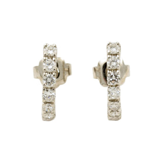 Brillantohrstecker aus 585 Weißgold, nachhaltiger second hand Schmuck perfekt aufgearbeitet
