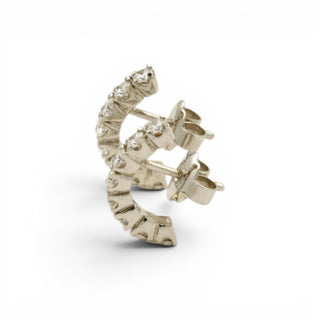 Brillantohrstecker aus 585 Weißgold, nachhaltiger second hand Schmuck perfekt aufgearbeitet
