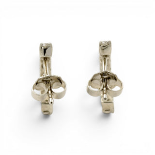 Brillantohrstecker aus 585 Weißgold, nachhaltiger second hand Schmuck perfekt aufgearbeitet