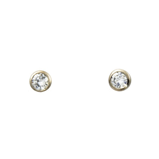 Brillantohrstecker aus 585 Weißgold , nachhaltiger second hand Schmuck perfekt aufgearbeitet