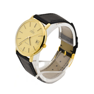 Omega Herrenarmbanduhr Genève Automatik mit Datumsanzeige und Zentralsekunde, gebrauchte Luxusuhr im Top-Zustand