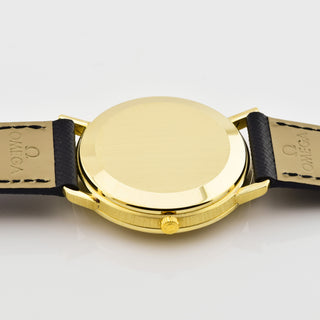 Omega Herrenarmbanduhr Genève Automatik mit Datumsanzeige und Zentralsekunde, gebrauchte Luxusuhr im Top-Zustand