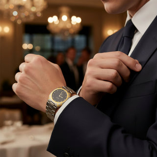 Omega Seamaster Polaris Multifunktion Quarzwerk mit Chronograph, Datumsanzeige, Wecker, Leuchtindizes und Leuchtzeigern, gebrauchte Luxusuhr im Top-Zustand