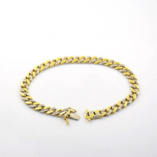 Brillantarmband aus 585 Gelb- und Weißgold, nachhaltiger second hand Schmuck perfekt aufgearbeitet