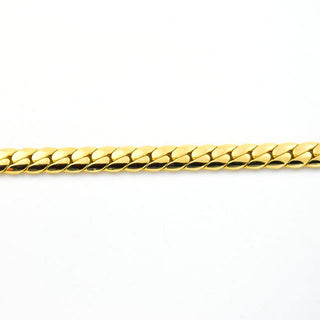 Navettepanzerarmband aus 585 Gelbgold, nachhaltiger second hand Schmuck perfekt aufgearbeitet