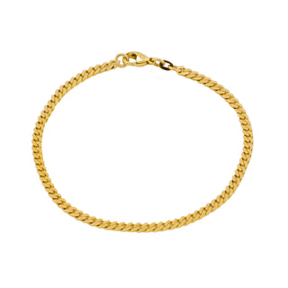 Panzerarmband aus 585 Gelbgold, nachhaltiger second hand Schmuck perfekt aufgearbeitet