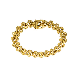 Panzerarmband aus 750 Gelbgold, nachhaltiger second hand Schmuck perfekt aufgearbeitet