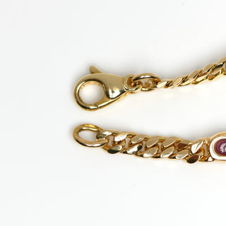 Rubinarmband aus 585 Gelbgold, nachhaltiger second hand Schmuck perfekt aufgearbeitet