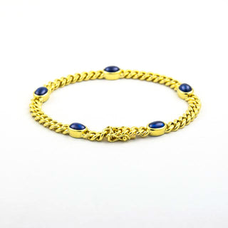 Saphirarmband aus 585 Gelbgold, nachhaltiger second hand Schmuck perfekt aufgearbeitet