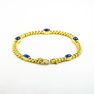 Saphirarmband aus 585 Gelbgold, nachhaltiger second hand Schmuck perfekt aufgearbeitet