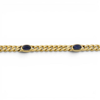 Saphirarmband aus 585 Gelbgold, nachhaltiger second-hand Schmuck perfekt aufgearbeitet