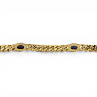 Saphirarmband aus 585 Gelbgold, nachhaltiger second-hand Schmuck perfekt aufgearbeitet
