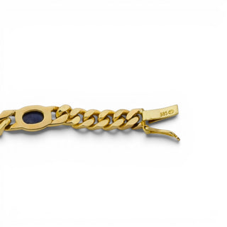 Saphirarmband aus 585 Gelbgold, nachhaltiger second-hand Schmuck perfekt aufgearbeitet
