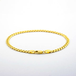 Panzerarmband aus 585 Gelbgold, nachhaltiger second hand Schmuck perfekt aufgearbeitet