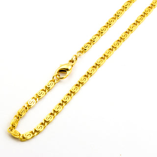 Panzerkette aus 585 Gelbgold, 44cm, nachhaltiger second hand Schmuck perfekt aufgearbeitet