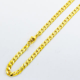 Panzerkette aus 585 Gelbgold, 45cm, nachhaltiger second hand Schmuck perfekt aufgearbeitet