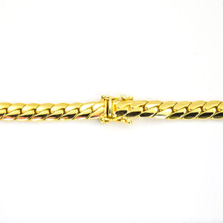 Panzerkette aus 585 Gelbgold, nachhaltiger second hand Schmuck perfekt aufgearbeitet