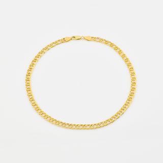 Panzerkette aus 585 Gelbgold, nachhaltiger second hand Schmuck perfekt aufgearbeitet