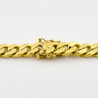 Rubinkette aus 750 Gelbgold mit Saphir und Smaragd, nachhaltiger second hand Schmuck perfekt aufgearbeitet