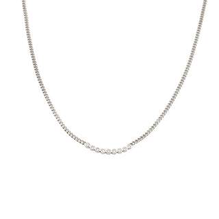 Brillantkette aus 585 Weißgold, nachhaltiger second-hand Schmuck perfekt aufgearbeitet