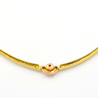 Papillon Brillantcollier aus 750 Gelb- und Rotgold, nachhaltiger second hand Schmuck perfekt aufgearbeitet