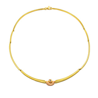 Papillon Brillantcollier aus 750 Gelb- und Rotgold, nachhaltiger second hand Schmuck perfekt aufgearbeitet