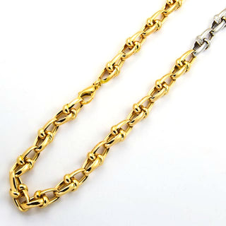 Brillantkette aus 585 Gelb- und Weißgold, nachhaltiger second hand Schmuck perfekt aufgearbeitet