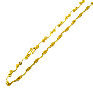 Phantasiekette aus 900 Gelbgold, 43cm, nachhaltiger second hand Schmuck perfekt aufgearbeitet