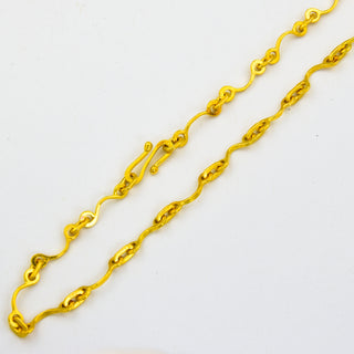 Phantasiekette aus 900 Gelbgold, 43cm, nachhaltiger second hand Schmuck perfekt aufgearbeitet