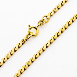 Phantasiekette aus 750 Gelbgold, 58,5 cm, nachhaltiger second hand Schmuck perfekt aufgearbeitet