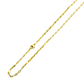 Plättchenkette aus 585 Gelbgold, nachhaltiger second hand Schmuck perfekt aufgearbeitet