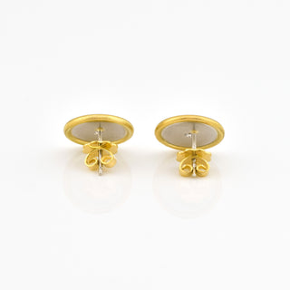 Brillantohrstecker aus 750 Gelbgold/Platin, nachhaltiger second hand Schmuck perfekt aufgearbeitet