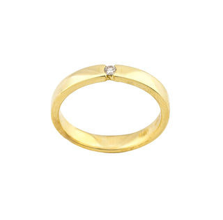 Quinn Brillantring aus 585 Gelbgold, nachhaltiger second hand Schmuck perfekt aufgearbeitet