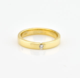 Quinn Brillantring aus 585 Gelbgold, nachhaltiger second hand Schmuck perfekt aufgearbeitet