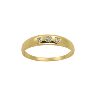 Quinn Brillantring aus 585 Gelbgold, nachhaltiger second hand Schmuck perfekt aufgearbeitet